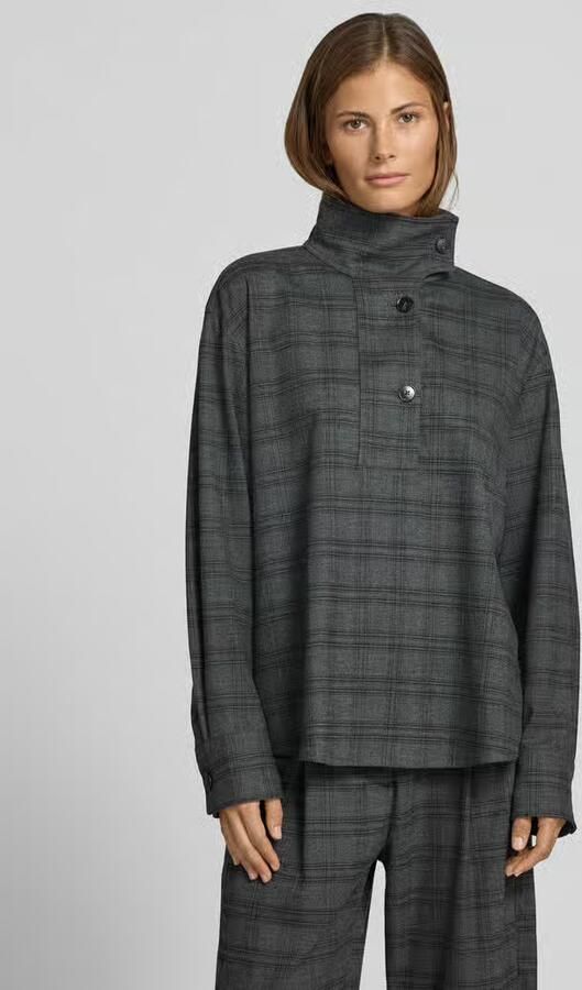 Style Icon Collection Geruite blouse met asymmetrische opstaande kraag – samengesteld door Vera van Erp - Foto 3