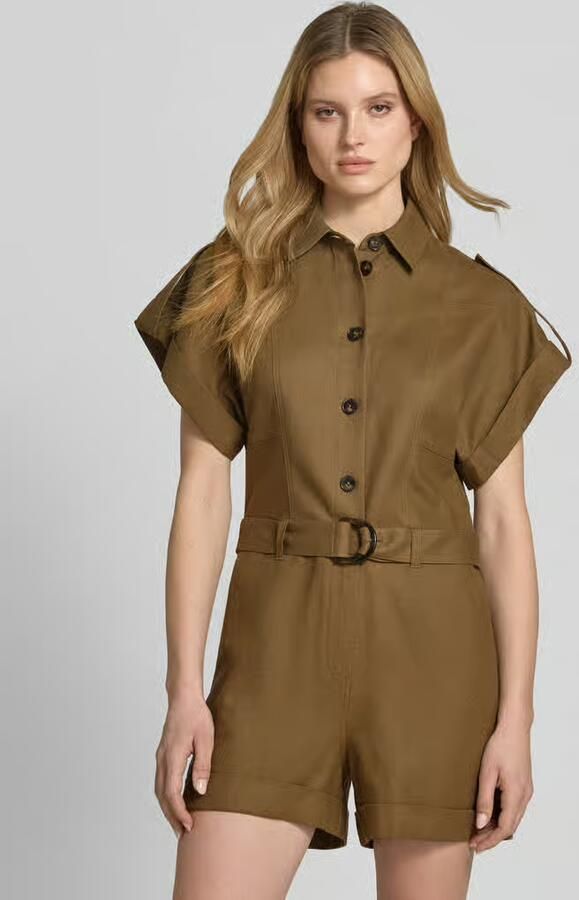 Style Icon Collection Jumpsuit van mix van katoen en linnen met riem curated by Anna Schürrle - Foto 2
