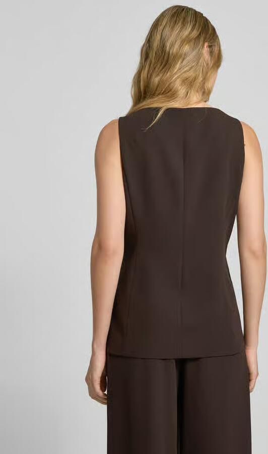 Style Icon Collection Mouwloos vest met knoopsluiting curated by Anouk Yve