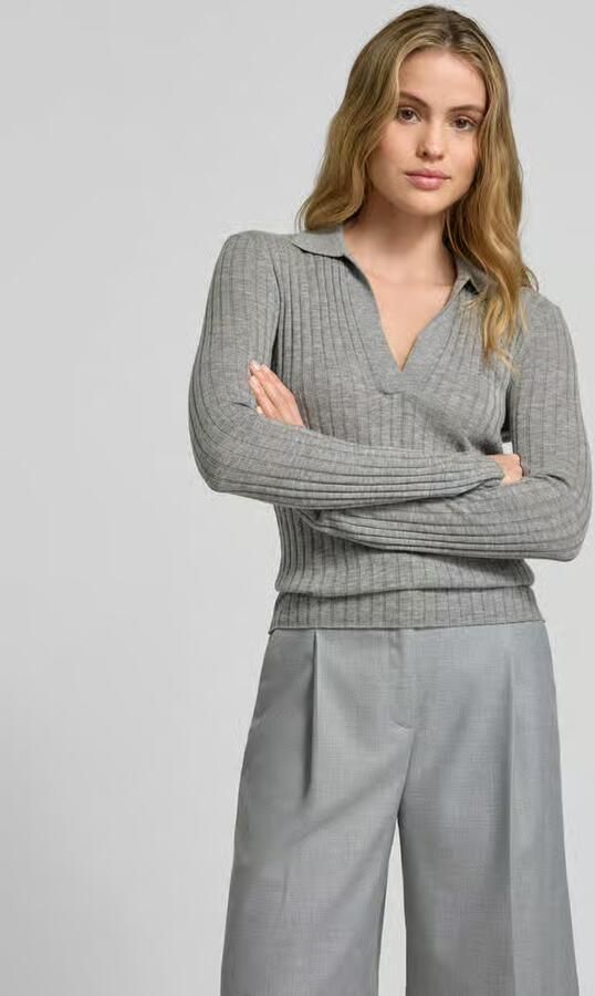 Style Icon Collection Ribgebreide pullover van wol - Foto 2