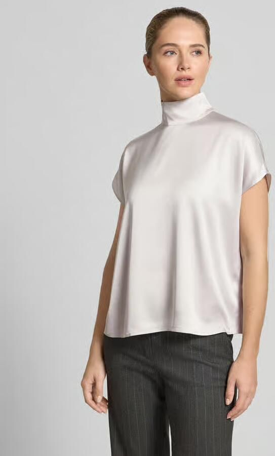 Style Icon Collection Vloeiende blouse met opstaande kraag curated by Isabelle Hartmann - Foto 2