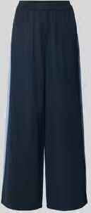 Style Icon Collection Vloeiende broek van viscose met contraststrepen curated by Tinvcb