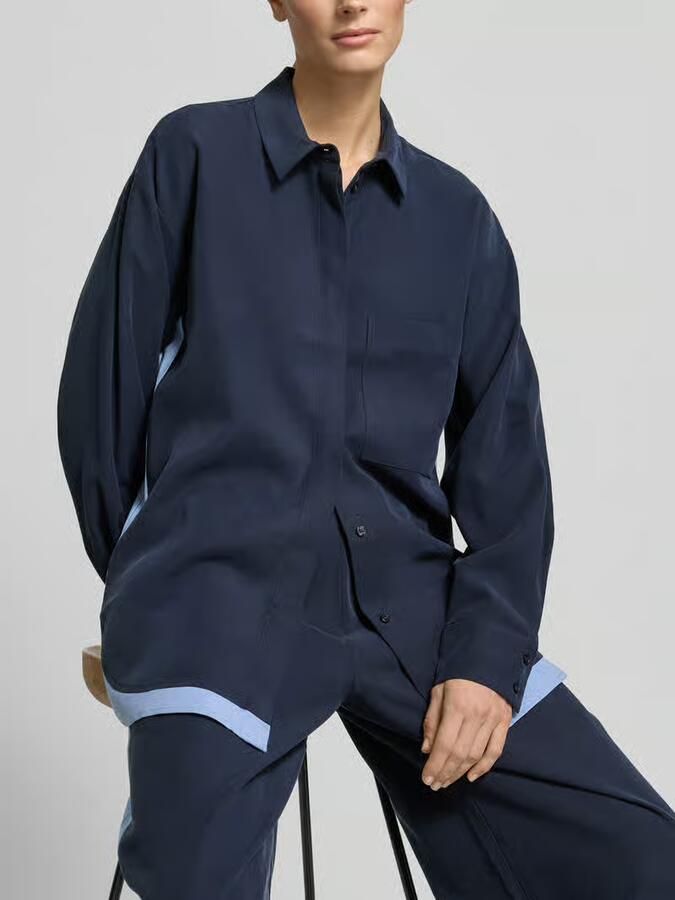 Style Icon Collection Vloeiende viscose-blouse met contraststrepen curated by Tinvcb