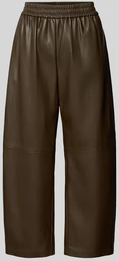 SUNCOO PARIS barrel fit broek in leerlook model 'JUST'
