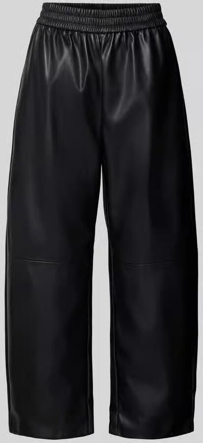 SUNCOO PARIS barrel fit broek in leerlook model 'JUST'