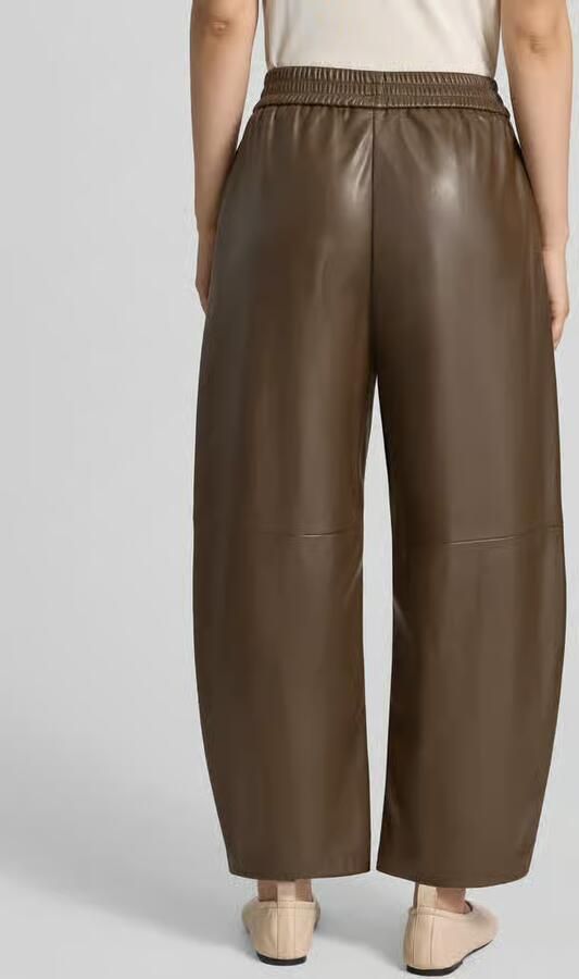 SUNCOO PARIS barrel fit broek in leerlook model 'JUST' - Foto 2