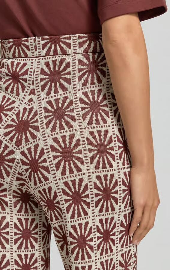 SUNCOO PARIS Flared cut broek in all-over look model 'JASPER'