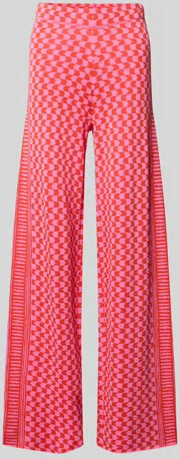 SUNCOO PARIS Flared cut broek van viscosemix in all-over look model 'JONAS' - Foto 2