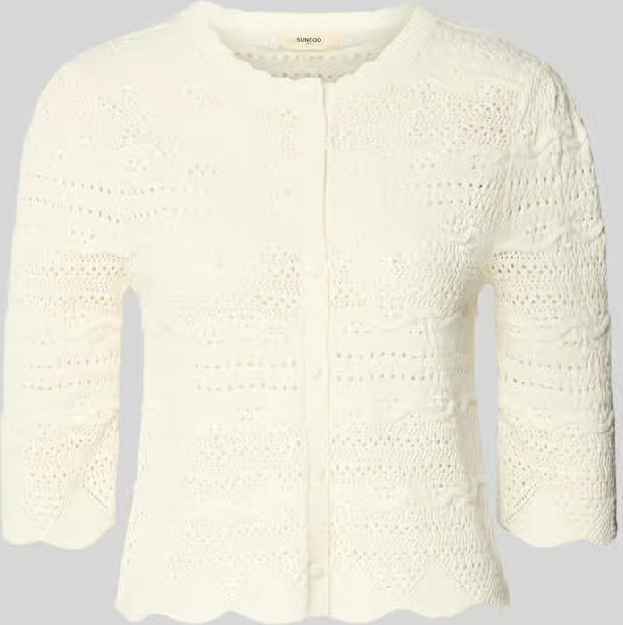 SUNCOO PARIS Gebreid jack met ronde hals model 'GANACH' - Foto 2