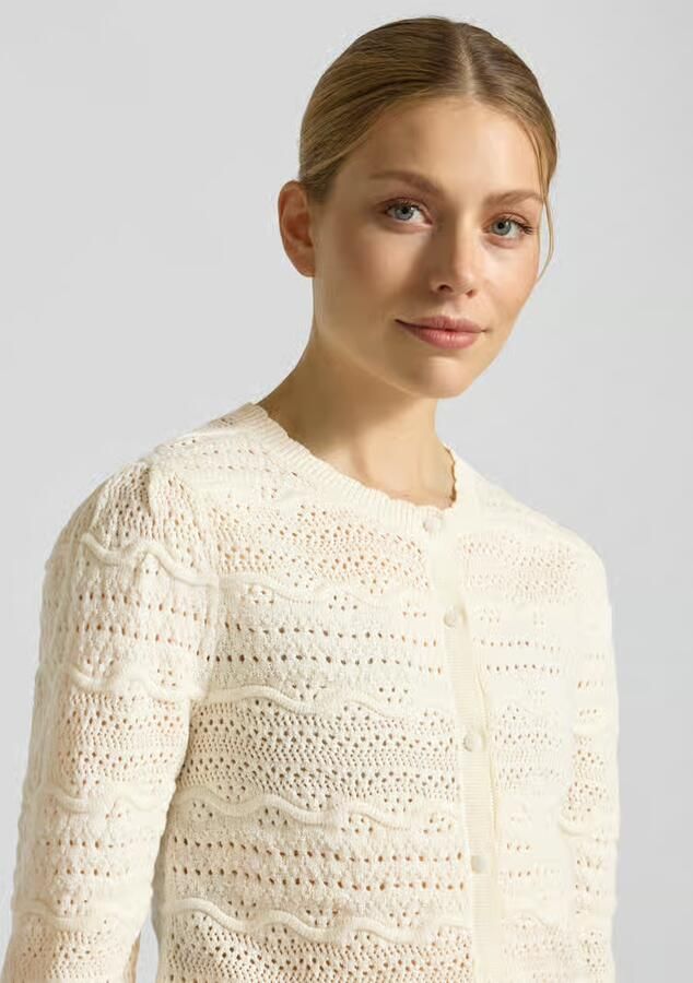 SUNCOO PARIS Gebreid jack met ronde hals model 'GANACH'