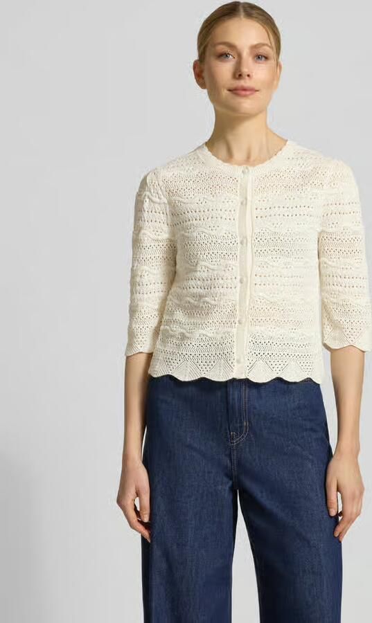 SUNCOO PARIS Gebreid jack met ronde hals model 'GANACH' - Foto 2