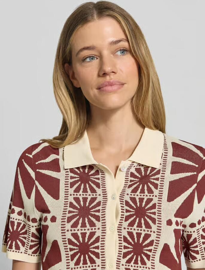SUNCOO PARIS Gebreid shirt met platte kraag model 'GABERA'