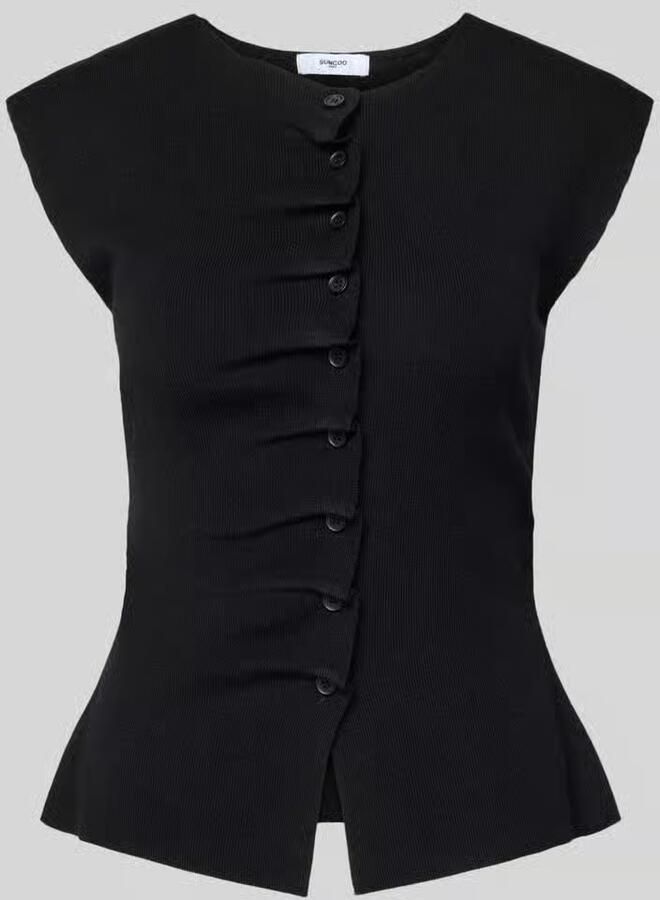 SUNCOO PARIS Gebreid shirt met ruches model 'PAGNI'