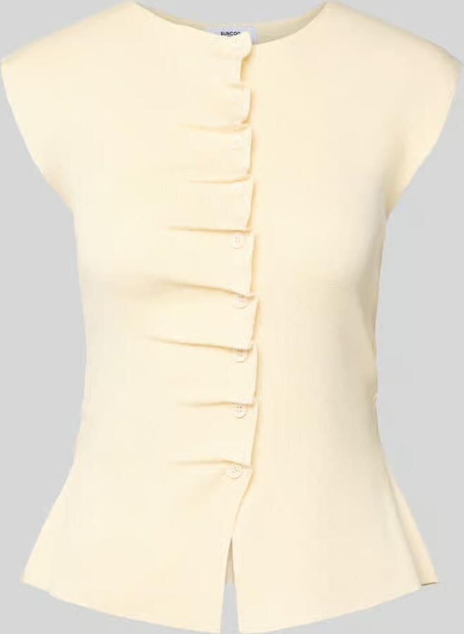 SUNCOO PARIS Gebreid shirt met ruches model 'PAGNI'