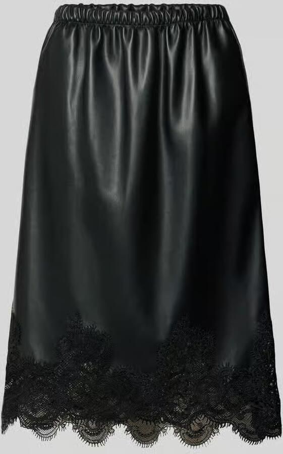 SUNCOO PARIS midi-rok in leerlook model 'FLOW'