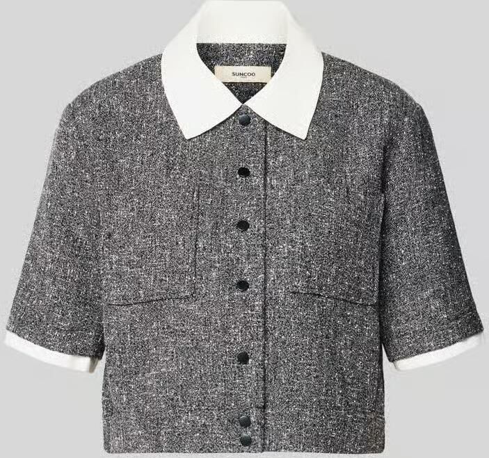 SUNCOO PARIS Kort blouse met borstzakken model 'LINO'
