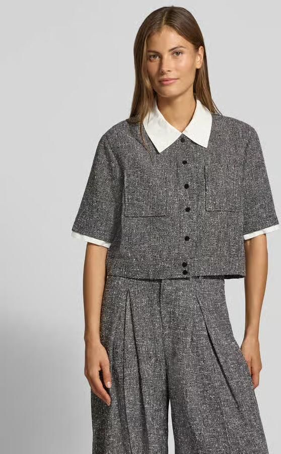 SUNCOO PARIS Kort blouse met borstzakken model 'LINO' - Foto 3