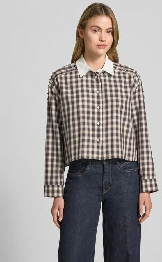 SUNCOO PARIS Korte overhemdblouse met siersteentjes model 'LUIGI' - Foto 2