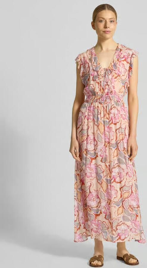 SUNCOO PARIS maxi-jurk met V-hals en vetersluiting model 'CALI' - Foto 2