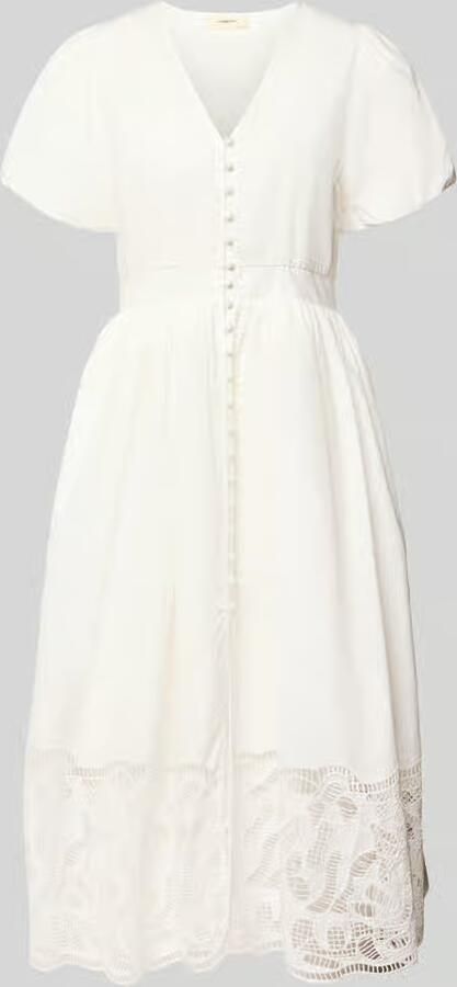 SUNCOO PARIS midi-jurk met opengewerkte borduursels model 'Cecily' - Foto 2