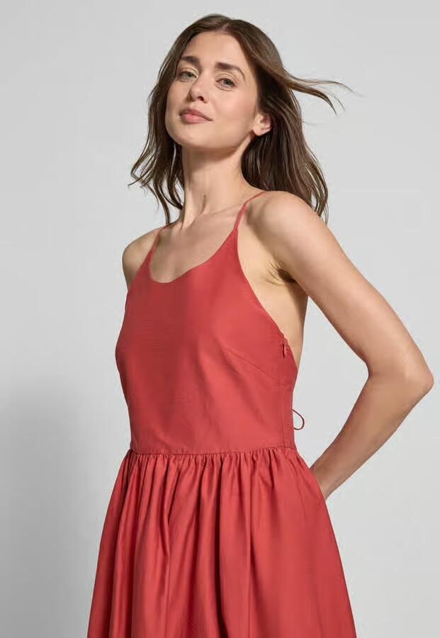 SUNCOO PARIS midi-jurk met steekzakken model 'COVER'