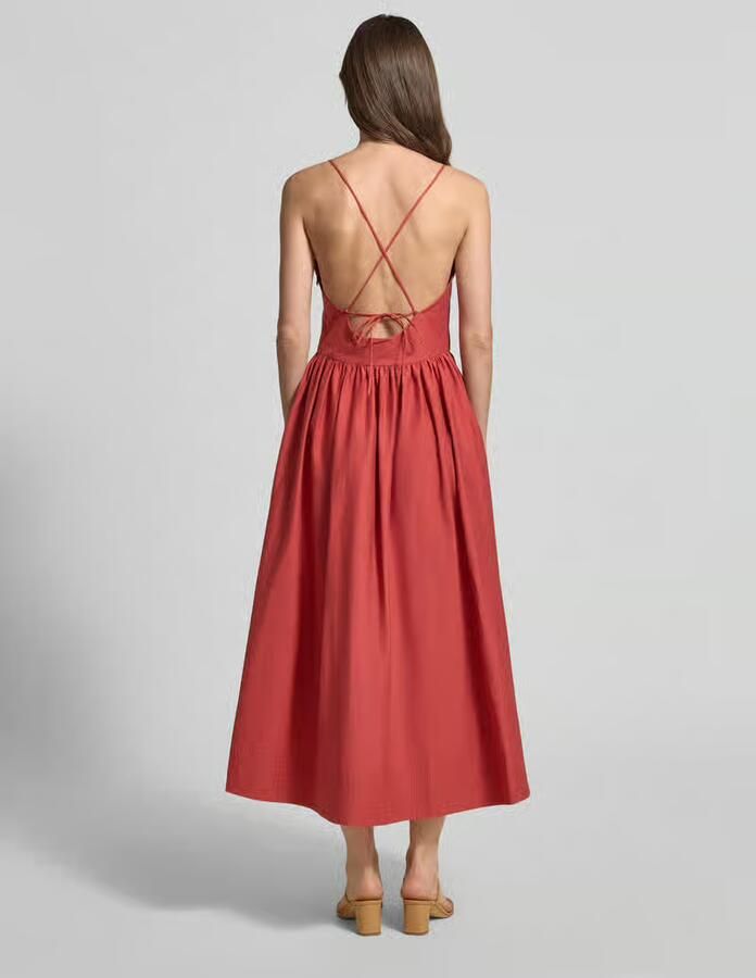SUNCOO PARIS midi-jurk met steekzakken model 'COVER'