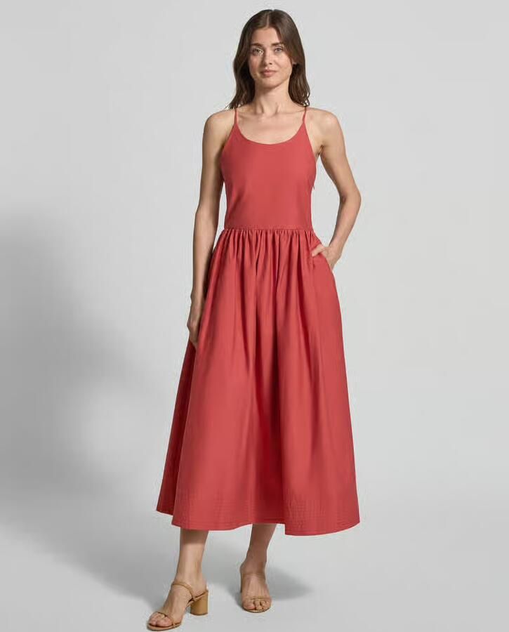 SUNCOO PARIS midi-jurk met steekzakken model 'COVER' - Foto 2