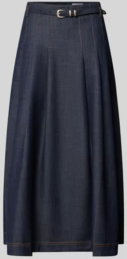 SUNCOO PARIS Midirok in denimlook met riem model 'FUNNY'