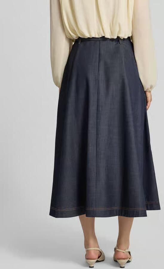 SUNCOO PARIS Midirok in denimlook met riem model 'FUNNY' - Foto 3