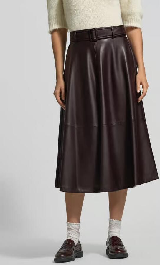 SUNCOO PARIS Midirok in leerlook met riem model 'FLEUR' - Foto 3