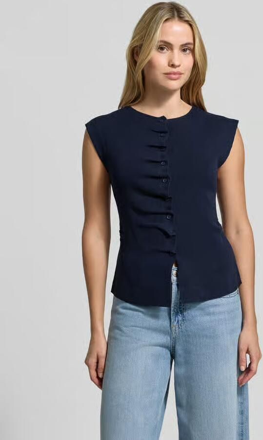 SUNCOO PARIS Mouwloos vest met rimpelingen model 'PAGNI' - Foto 2