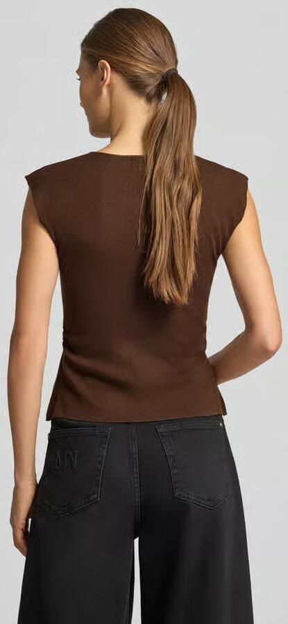 SUNCOO PARIS Mouwloos vest met rimpelingen model 'PAGNI' - Foto 3