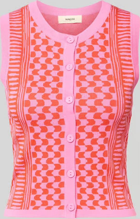 SUNCOO PARIS Mouwloos vest van viscosemix model 'GABLESI' - Foto 2