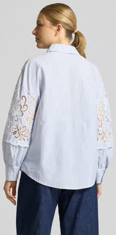 SUNCOO PARIS regular fit blouse met kant model 'LETICIA'