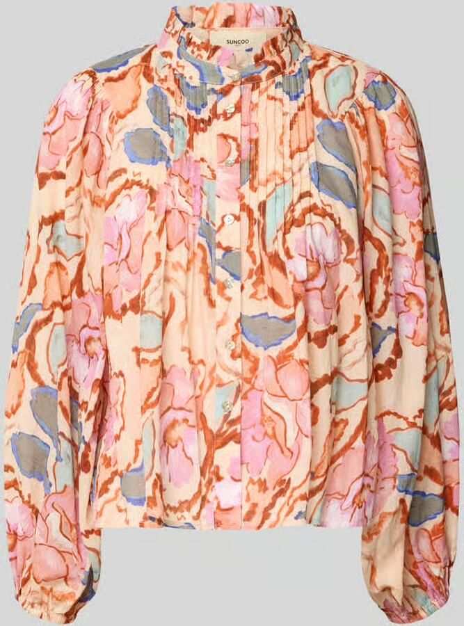 SUNCOO PARIS regular fit blouse met opstaande kraag model 'LEYA' - Foto 2