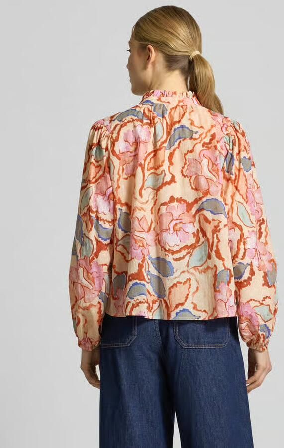 SUNCOO PARIS regular fit blouse met opstaande kraag model 'LEYA' - Foto 2