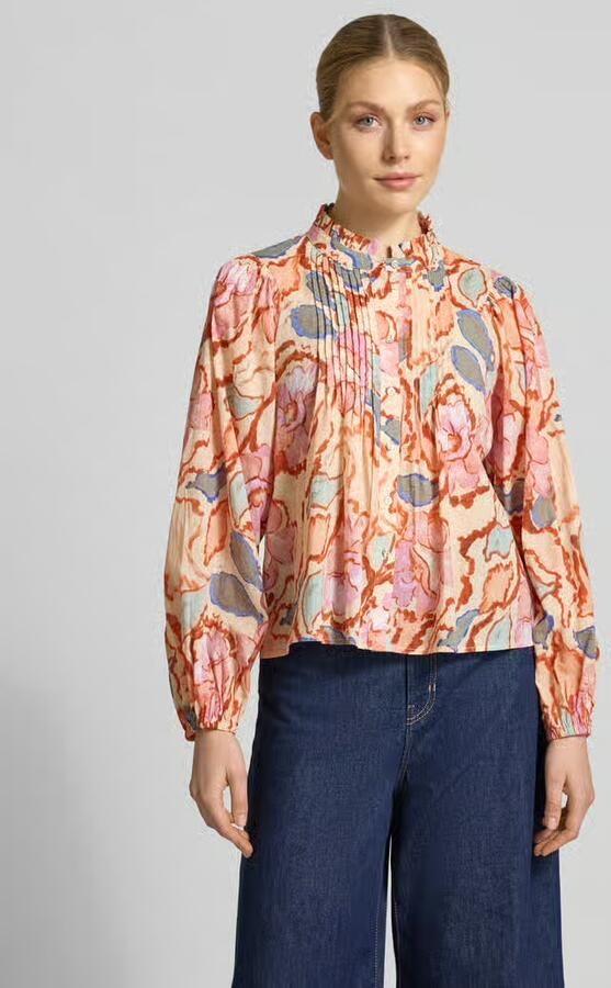 SUNCOO PARIS regular fit blouse met opstaande kraag model 'LEYA' - Foto 3