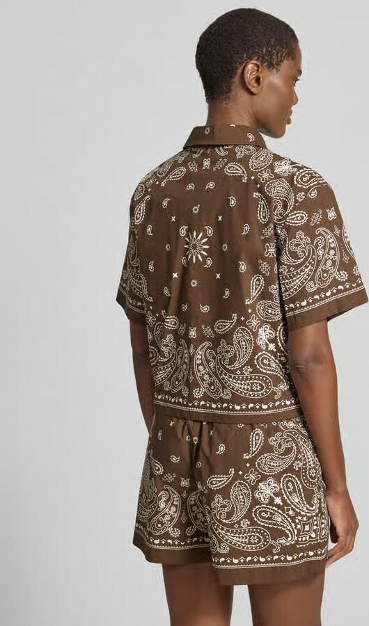 SUNCOO PARIS regular fit overhemdblouse met 1 2-mouwen model 'LUZ'