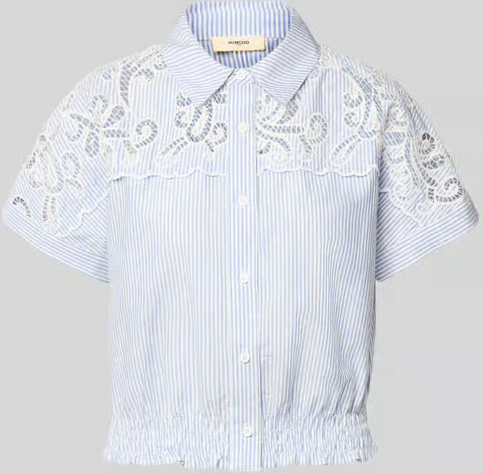 SUNCOO PARIS Regular fit overhemdblouse met haakwerk model 'LOlITA' - Foto 2