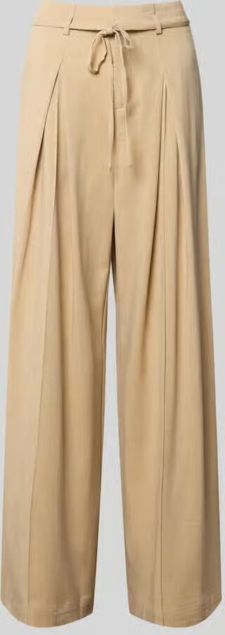 SUNCOO PARIS Wide leg stoffen broek met strikceintuur model 'JEFF' - Foto 2