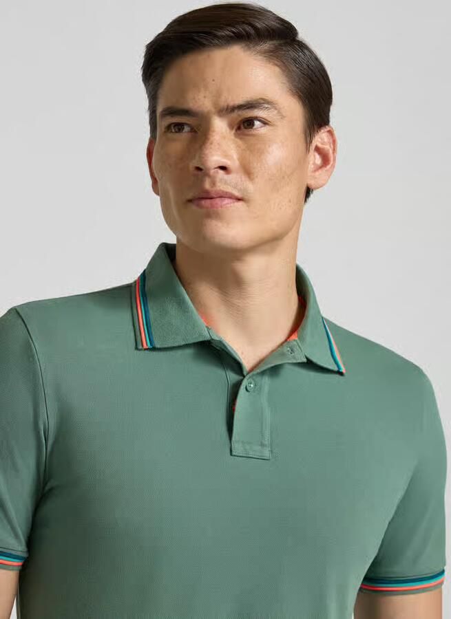 Sundek slim fit poloshirt met contraststrepen model 'Brice'