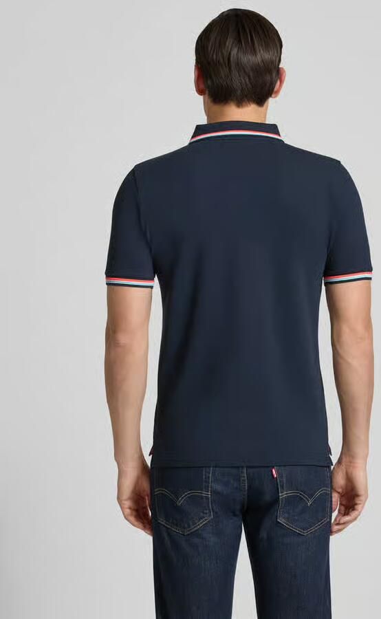 Sundek slim fit poloshirt met contraststrepen model 'Brice'