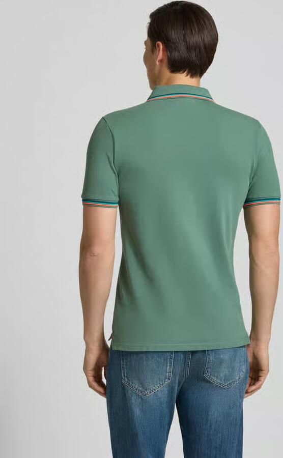 Sundek slim fit poloshirt met contraststrepen model 'Brice'
