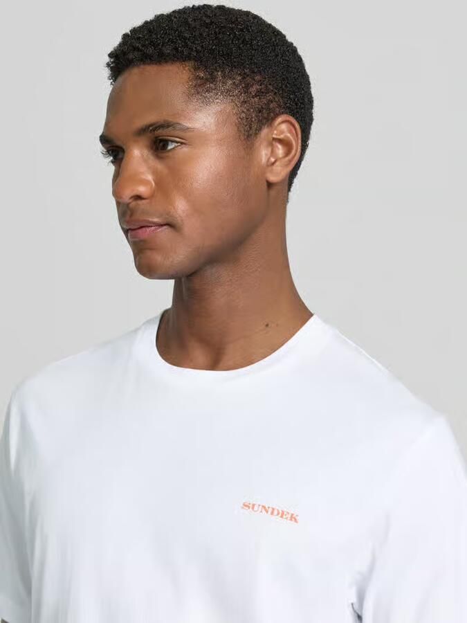 Sundek T-shirt met motiefprint op de achterkant