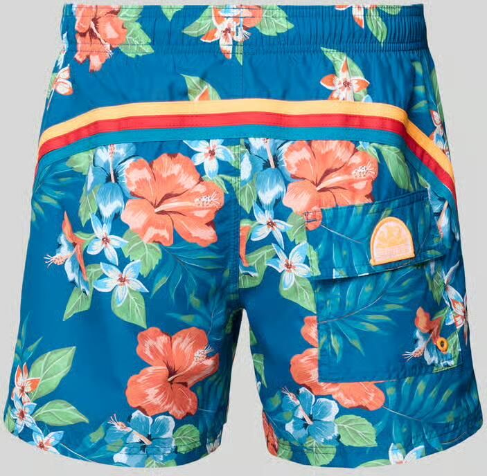 Sundek Zwemshort met achterzak en labelpatch - Foto 2