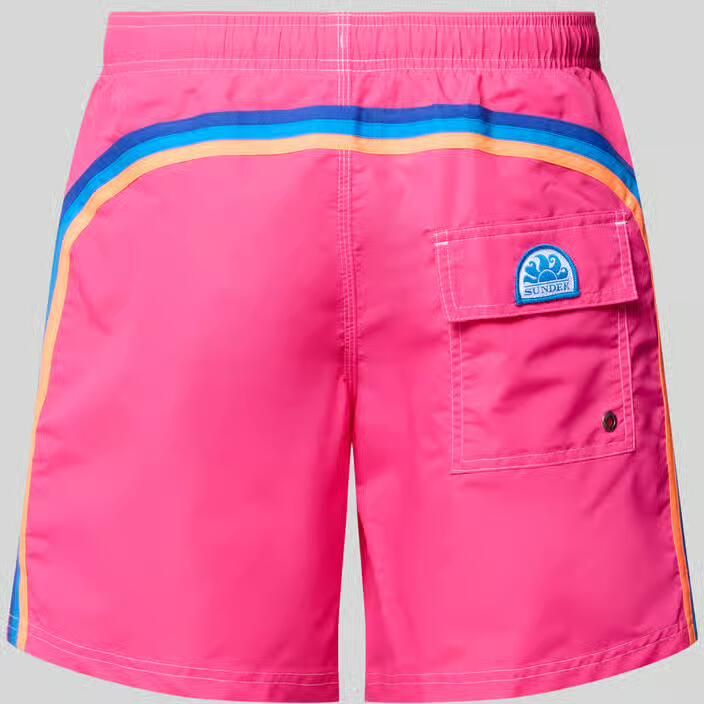 Sundek Zwemshort met elastische tailleband model 'UNI SHORTS NEON'