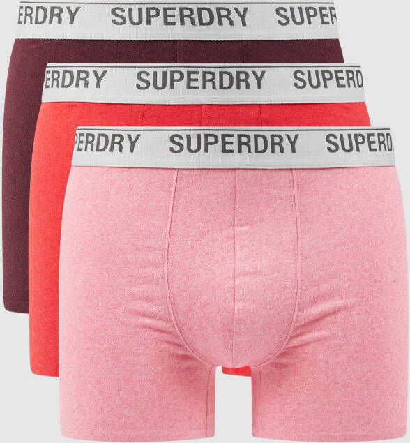 Superdry Boxershort met labeldetails in een set van 3 stuks