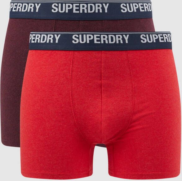 Superdry Boxershort met elastische logoband in een set van 2 stuks