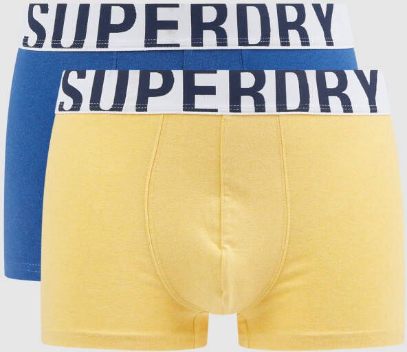 Superdry Boxershort met elastische band met label in een set van 2 stuks
