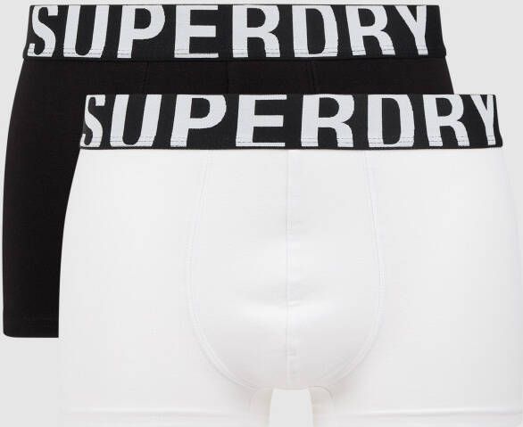 Superdry Boxershort met elastische band met label in een set van 2 stuks